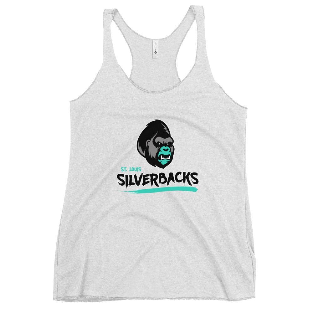 Performance | Thin Racerback Tank Top | St. Louis Silverbacks Women’s Football Team | Mascot Logo