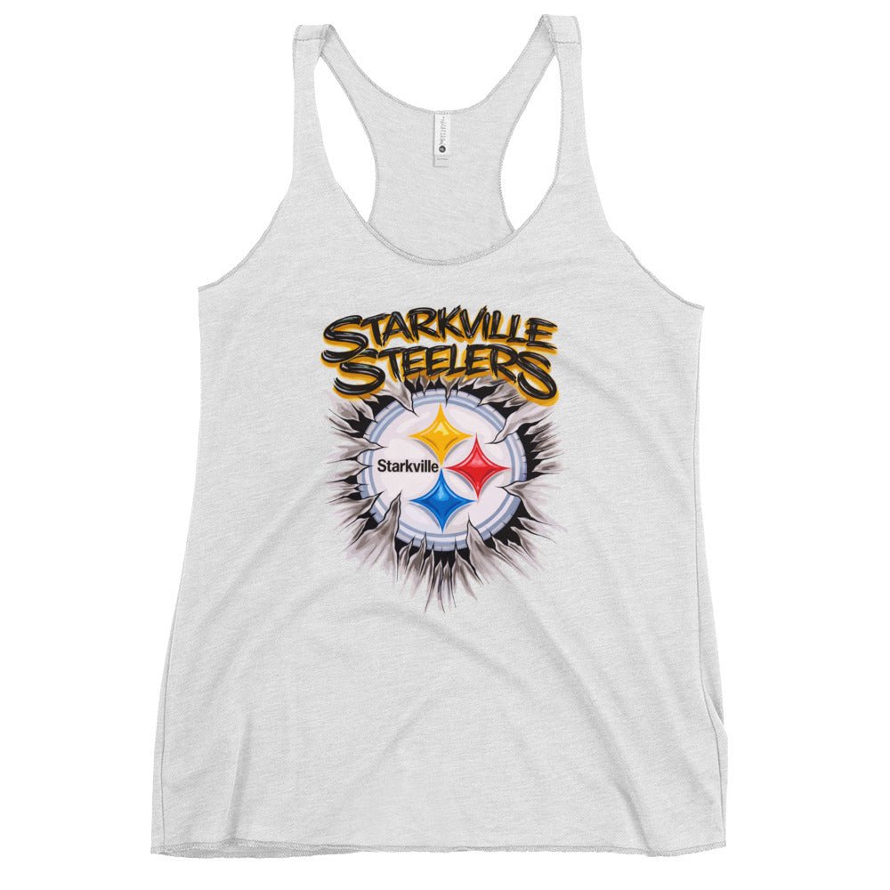 Performance | Thin Racerback Tank Top | Starkville Steelers | Ripped Logo