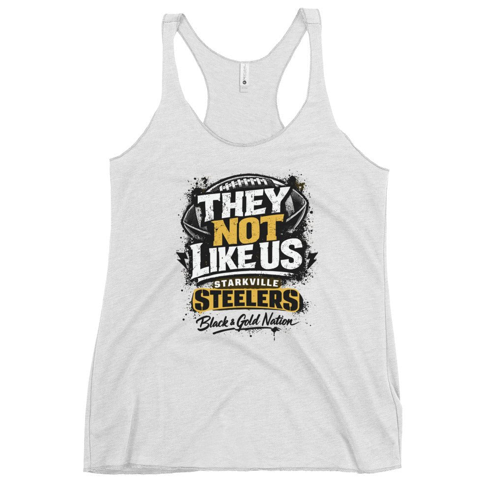 Performance | Thin Racerback Tank Top | Starkville Steelers | They Not Like Us Logo