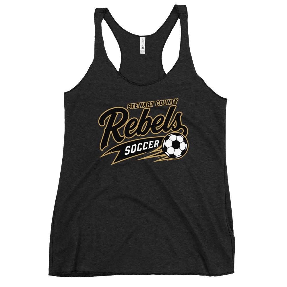 Performance | Thin Racerback Tank Top | Stewart County Soccer | Rebels Logo