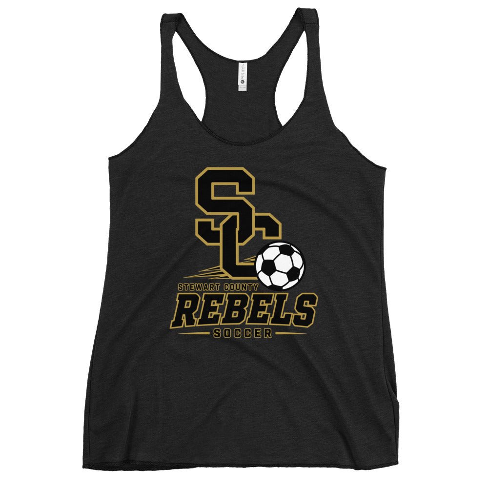 Performance | Thin Racerback Tank Top | Stewart County Soccer | Vanguard Logo