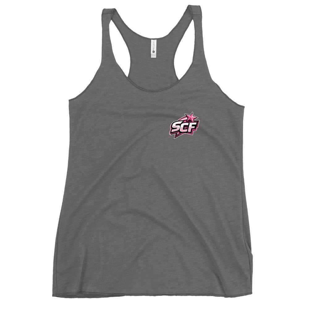 Performance | Thin Racerback Tank Top | Sutton Cheer Force | SCF Logo