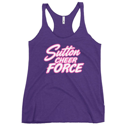 Performance | Thin Racerback Tank Top | Sutton Cheer Force | Script Logo