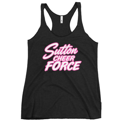 Performance | Thin Racerback Tank Top | Sutton Cheer Force | Script Logo