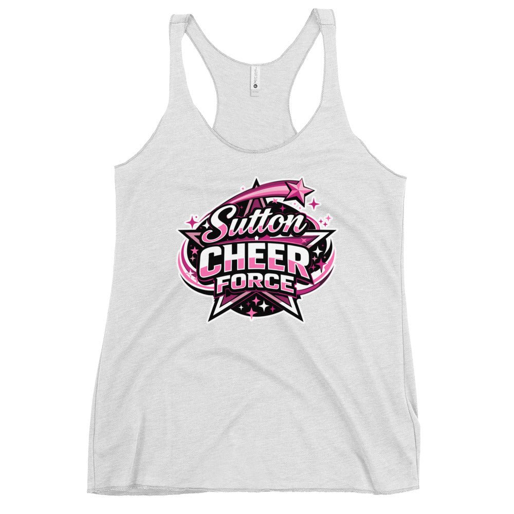 Performance | Thin Racerback Tank Top | Sutton Cheer Force | Shooting Star Logo