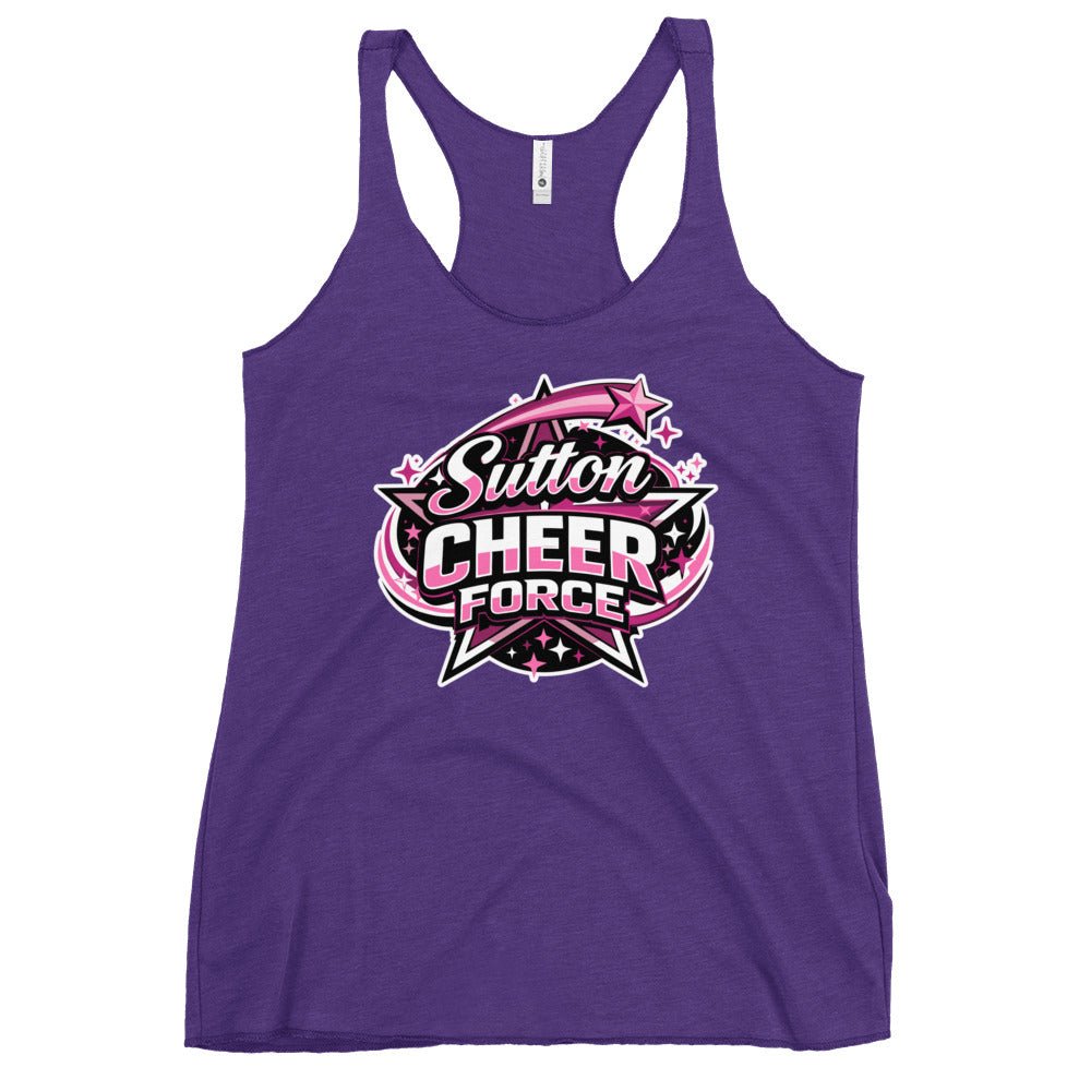 Performance | Thin Racerback Tank Top | Sutton Cheer Force | Shooting Star Logo