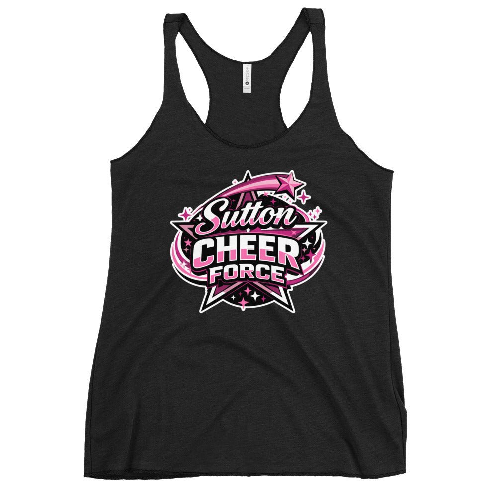 Performance | Thin Racerback Tank Top | Sutton Cheer Force | Shooting Star Logo