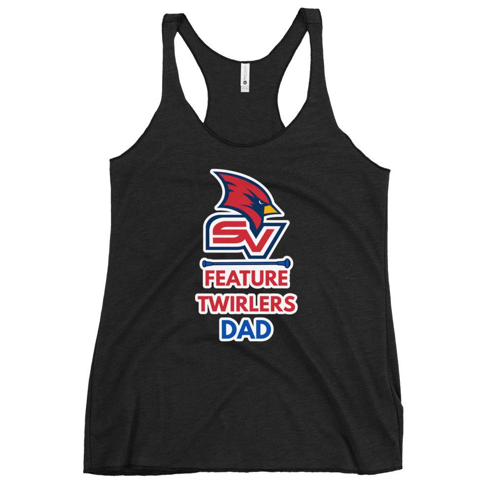 Performance | Thin Racerback Tank Top | SVSU Feature twirlers | Dad Logo