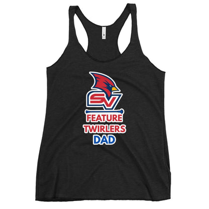 Performance | Thin Racerback Tank Top | SVSU Feature twirlers | Dad Logo