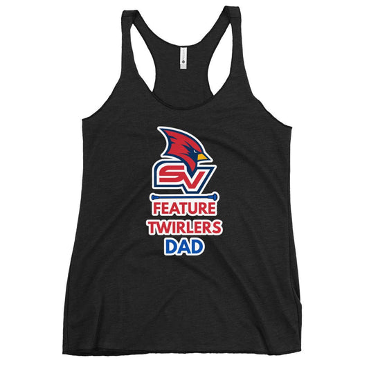 Performance | Thin Racerback Tank Top | SVSU Feature twirlers | Dad Logo