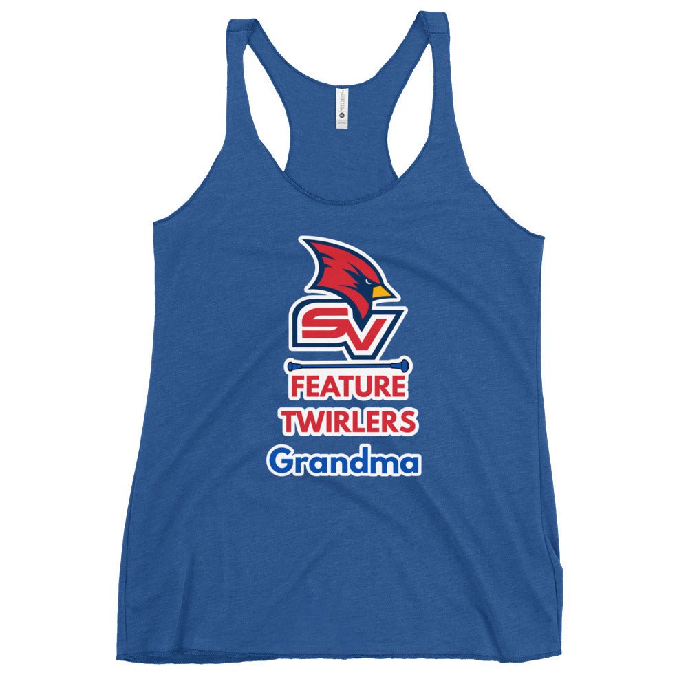 Performance | Thin Racerback Tank Top | SVSU Feature twirlers | Grandma Logo