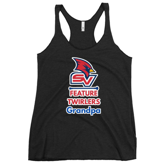 Performance | Thin Racerback Tank Top | SVSU Feature twirlers | Grandpa Logo
