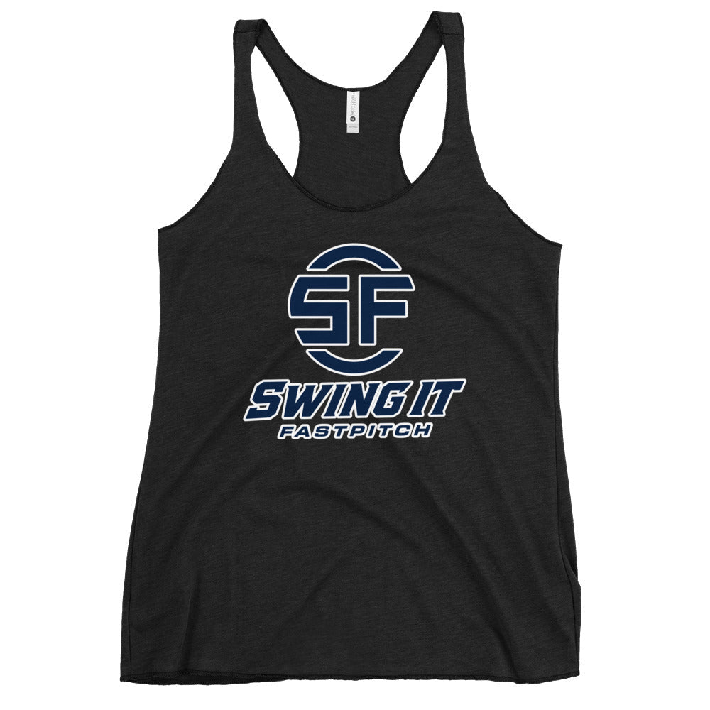 Performance | Thin Racerback Tank Top | Swing It Fastpitch | Crest Logo