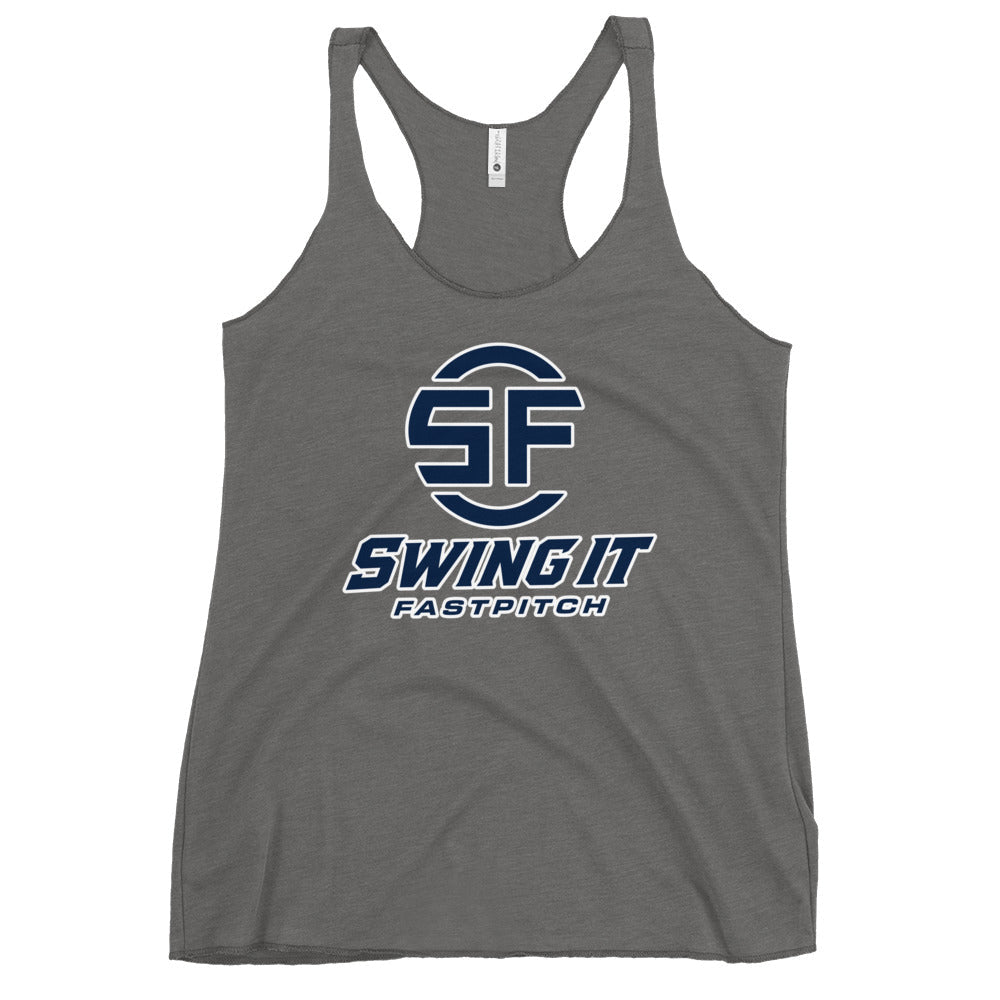 Performance | Thin Racerback Tank Top | Swing It Fastpitch | Crest Logo