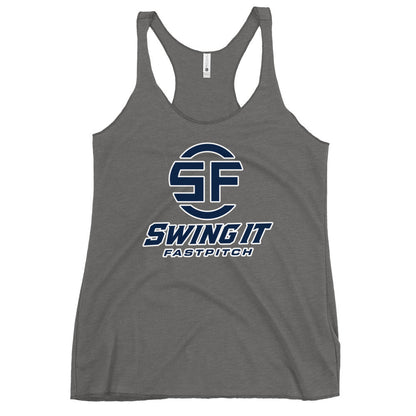 Performance | Thin Racerback Tank Top | Swing It Fastpitch | Crest Logo