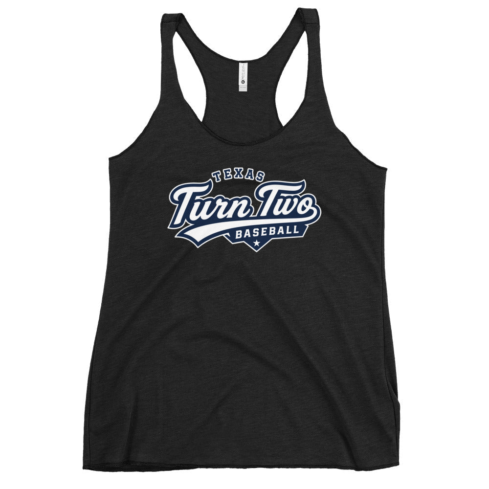 Performance | Thin Racerback Tank Top | Texas Turn Two Baseball | Athletics Logo