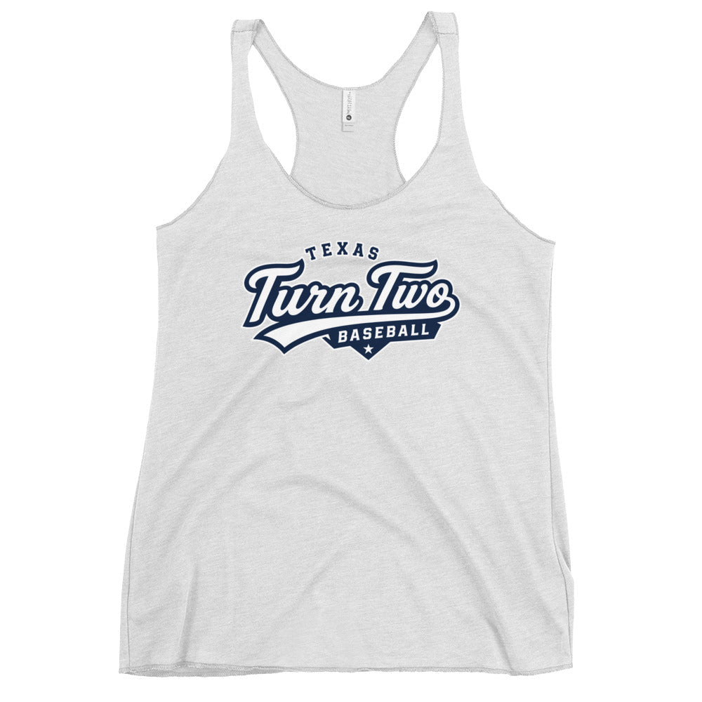 Performance | Thin Racerback Tank Top | Texas Turn Two Baseball | Athletics Logo