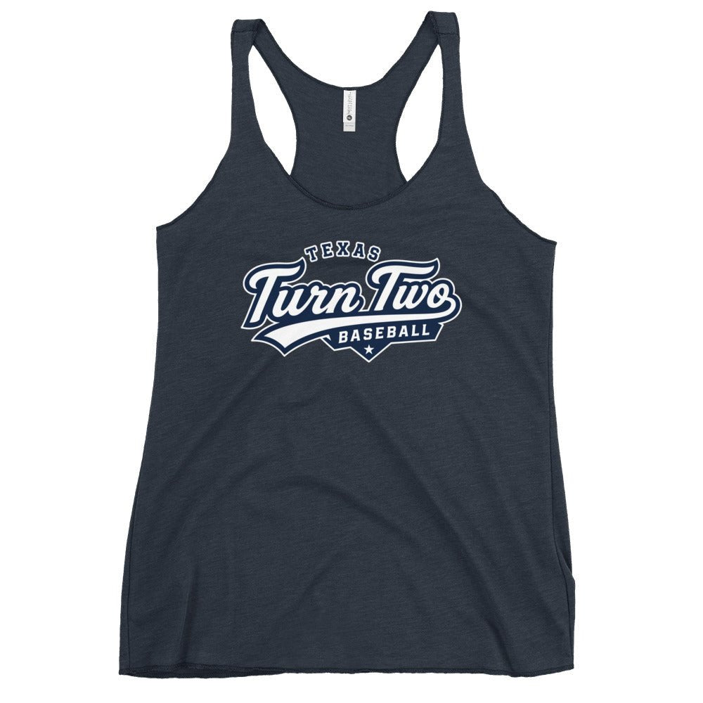 Performance | Thin Racerback Tank Top | Texas Turn Two Baseball | Athletics Logo