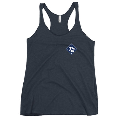 Performance | Thin Racerback Tank Top | Texas Turn Two Baseball | Crest Logo