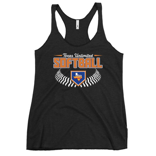 Performance | Thin Racerback Tank Top | Texas Unlimited | Softball Logo