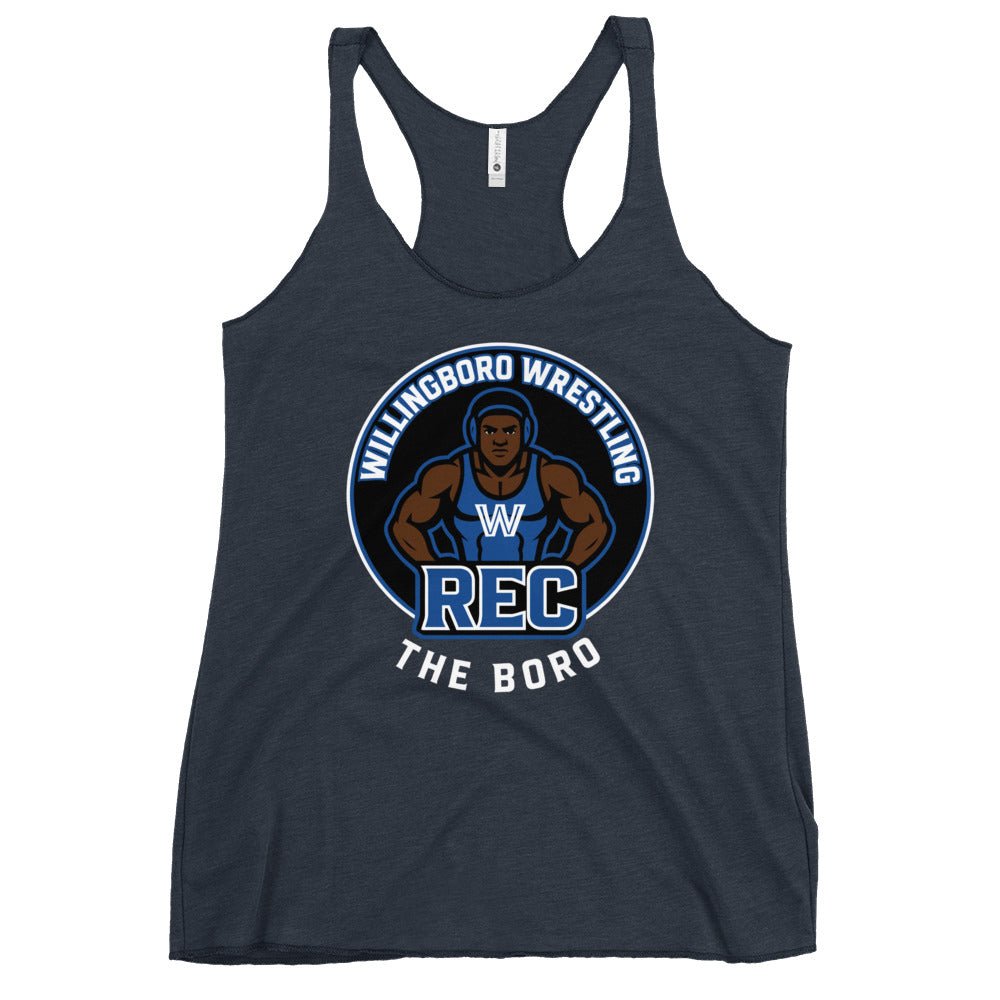 Performance | Thin Racerback Tank Top | The Boro Brand | Wrestler Logo