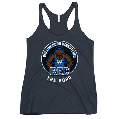 Performance | Thin Racerback Tank Top | The Boro Brand | Wrestler Logo