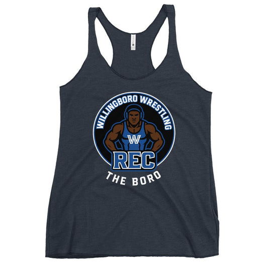 Performance | Thin Racerback Tank Top | The Boro Brand | Wrestler Logo