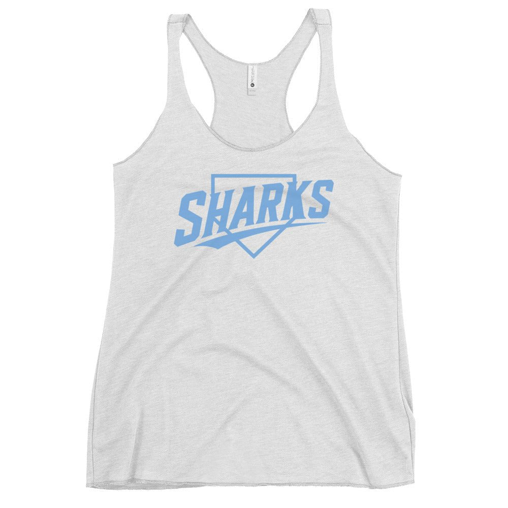 Performance | Thin Racerback Tank Top | The Sharks Baseball Team | Crest Logo