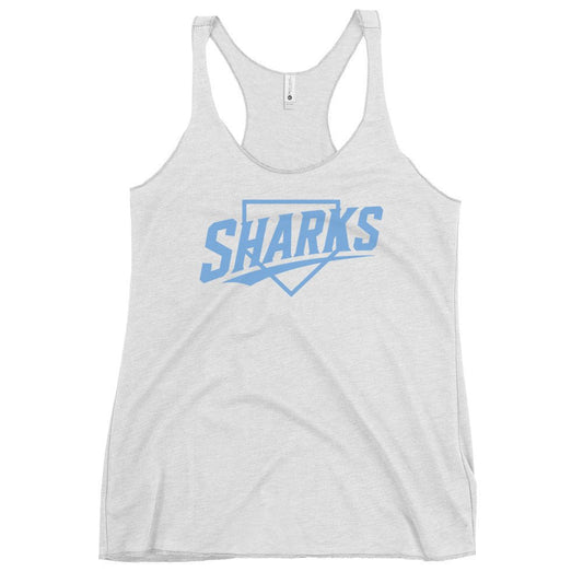Performance | Thin Racerback Tank Top | The Sharks Baseball Team | Crest Logo