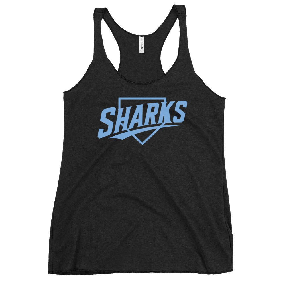 Performance | Thin Racerback Tank Top | The Sharks Baseball Team | Crest Logo