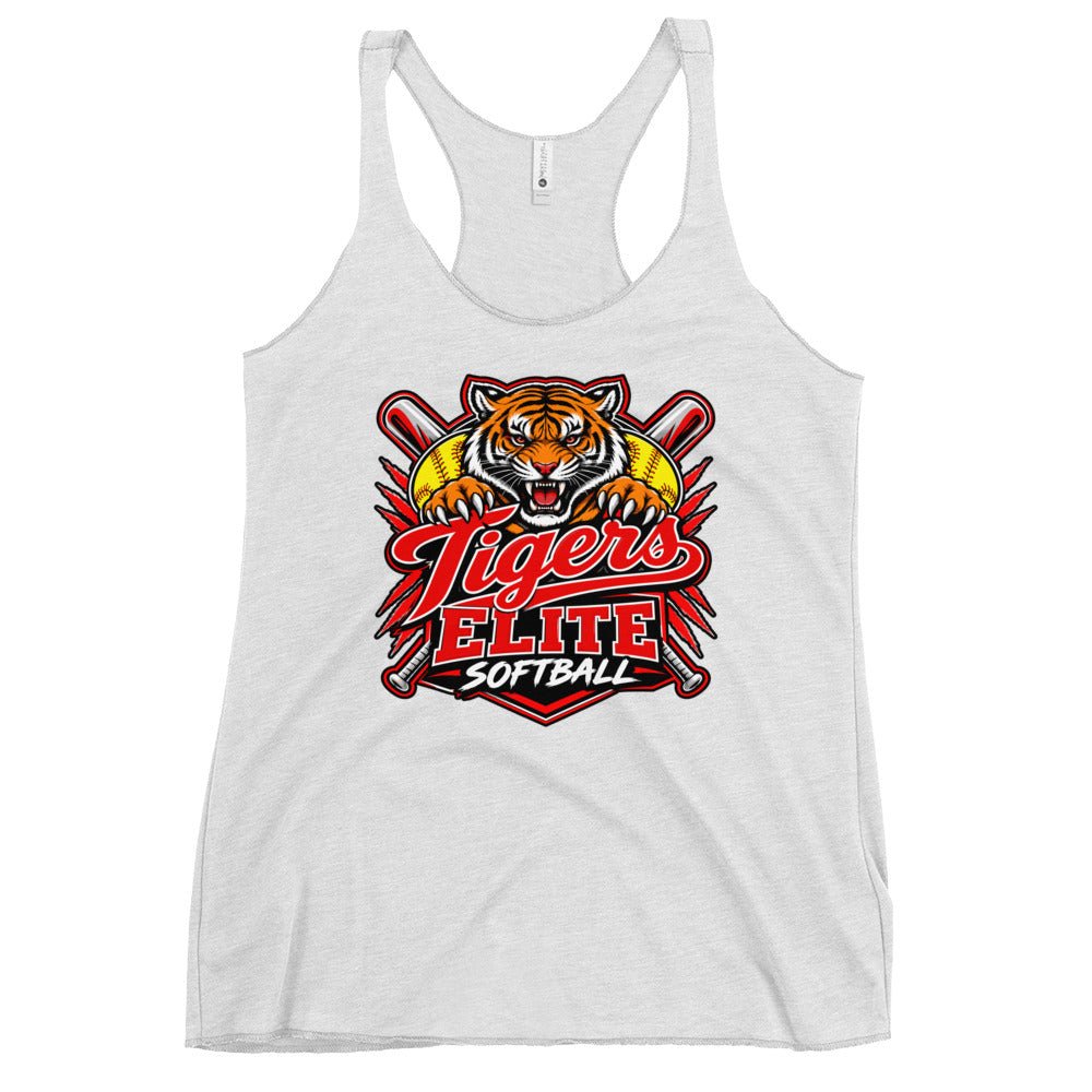 Performance | Thin Racerback Tank Top | Tigers Elite Softball | Emblem Logo
