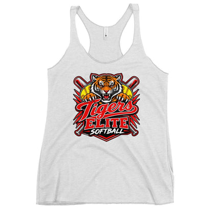 Performance | Thin Racerback Tank Top | Tigers Elite Softball | Emblem Logo