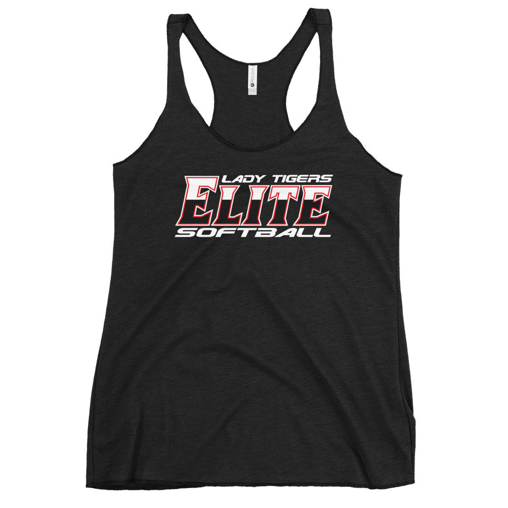Performance | Thin Racerback Tank Top | Tigers Elite Softball | Modern Script Logo