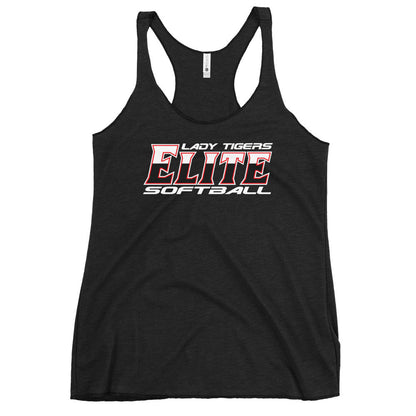 Performance | Thin Racerback Tank Top | Tigers Elite Softball | Modern Script Logo