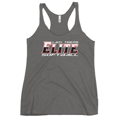 Performance | Thin Racerback Tank Top | Tigers Elite Softball | Modern Script Logo