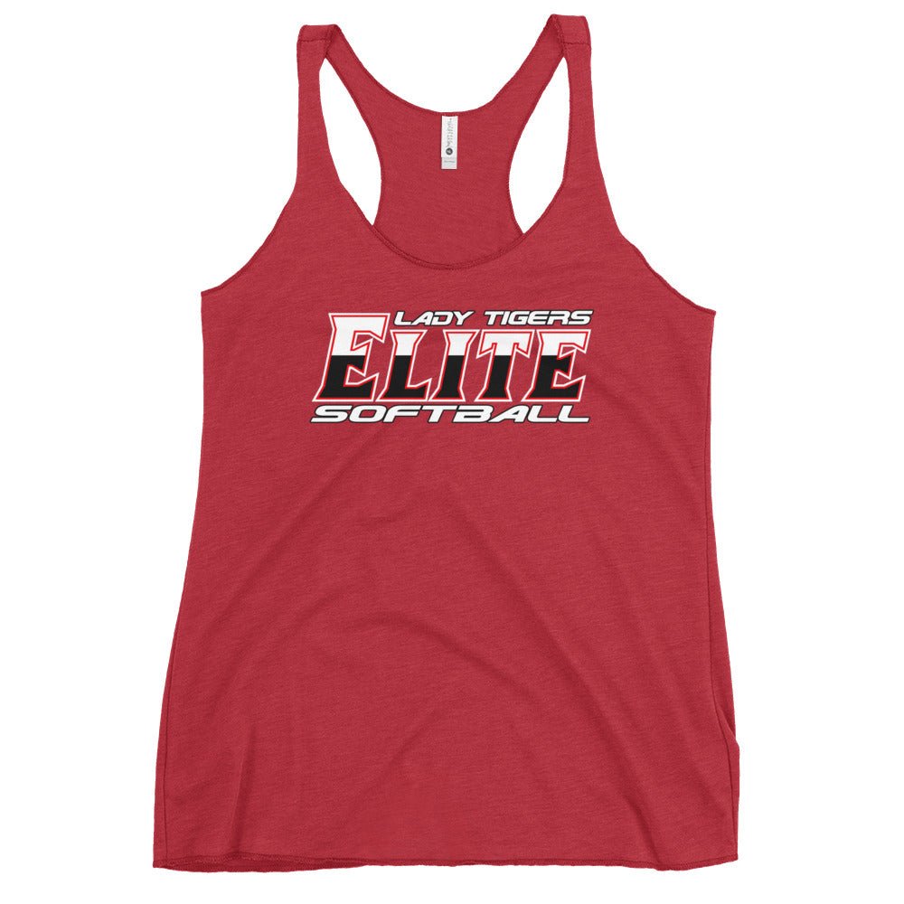 Performance | Thin Racerback Tank Top | Tigers Elite Softball | Modern Script Logo