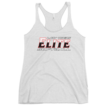 Performance | Thin Racerback Tank Top | Tigers Elite Softball | Modern Script Logo