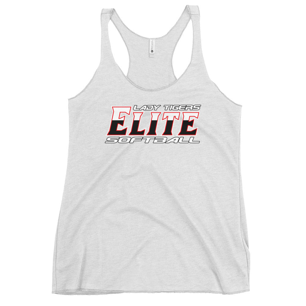 Performance | Thin Racerback Tank Top | Tigers Elite Softball | Modern Script Logo