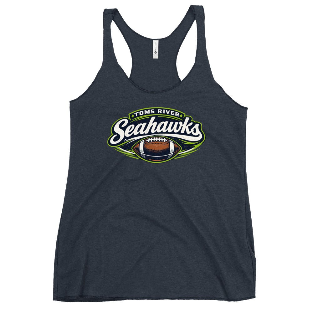 Performance | Thin Racerback Tank Top | Toms River Seahawks | Football Emblem Logo