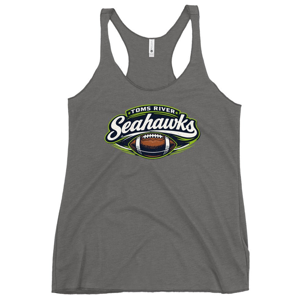 Performance | Thin Racerback Tank Top | Toms River Seahawks | Football Emblem Logo