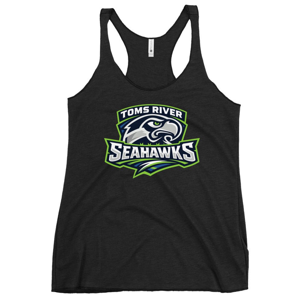 Performance | Thin Racerback Tank Top | Toms River Seahawks | Mascot Script Logo