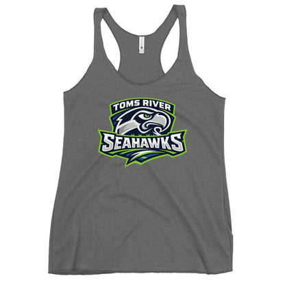 Performance | Thin Racerback Tank Top | Toms River Seahawks | Mascot Script Logo