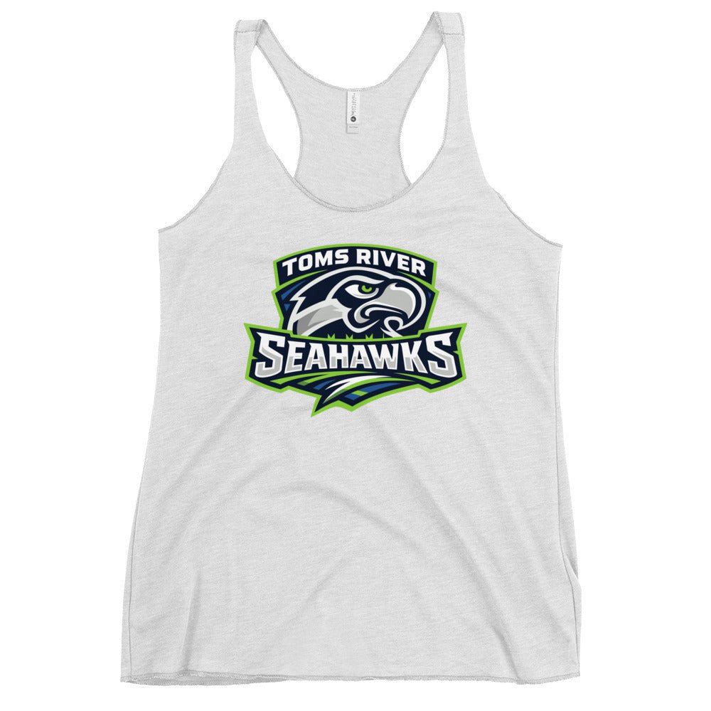 Performance | Thin Racerback Tank Top | Toms River Seahawks | Mascot Script Logo
