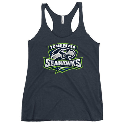 Performance | Thin Racerback Tank Top | Toms River Seahawks | Mascot Script Logo