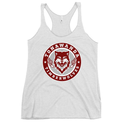 Performance | Thin Racerback Tank Top | Tonawanda High School Track and Field | Mascot Badge Logo