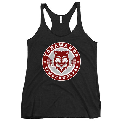 Performance | Thin Racerback Tank Top | Tonawanda High School Track and Field | Mascot Badge Logo