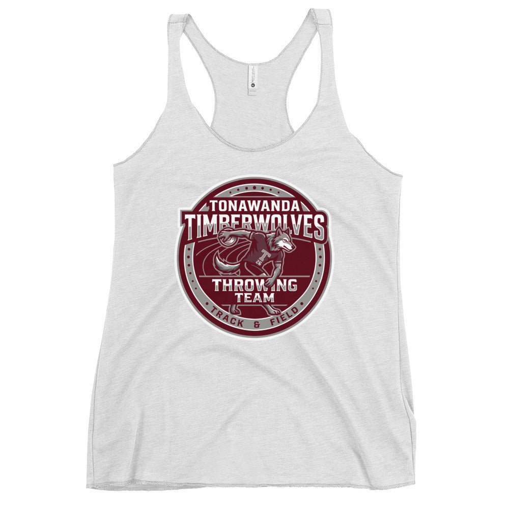 Performance | Thin Racerback Tank Top | Tonawanda High School Track and Field | Throwing Team Logo