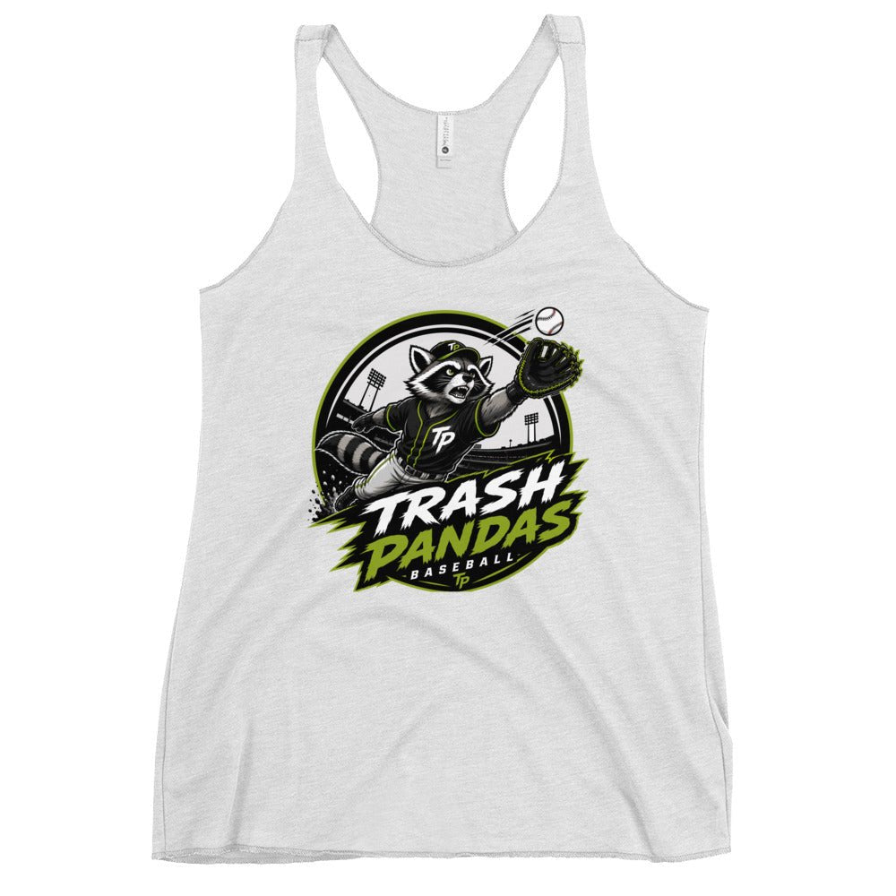 Performance | Thin Racerback Tank Top | Trash Pandas Baseball Organization | Emblem Logo