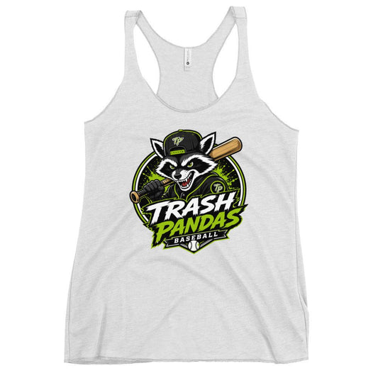 Performance | Thin Racerback Tank Top | Trash Pandas Baseball Organization | Mascot Logo