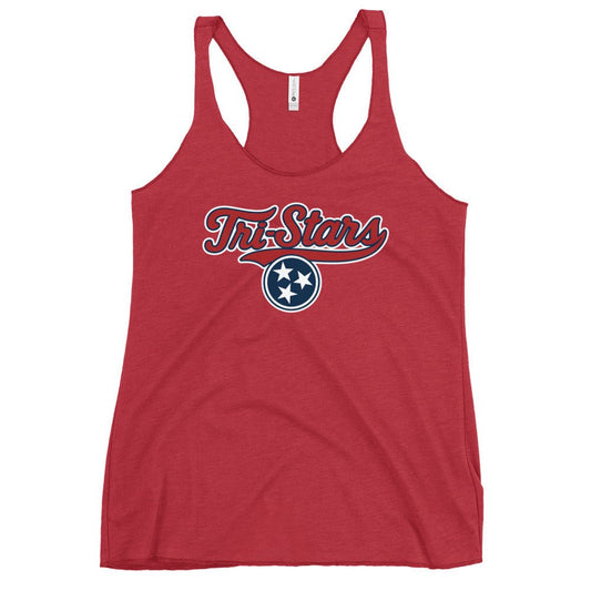 Performance | Thin Racerback Tank Top | Tri - Stars | 3 Stars Logo